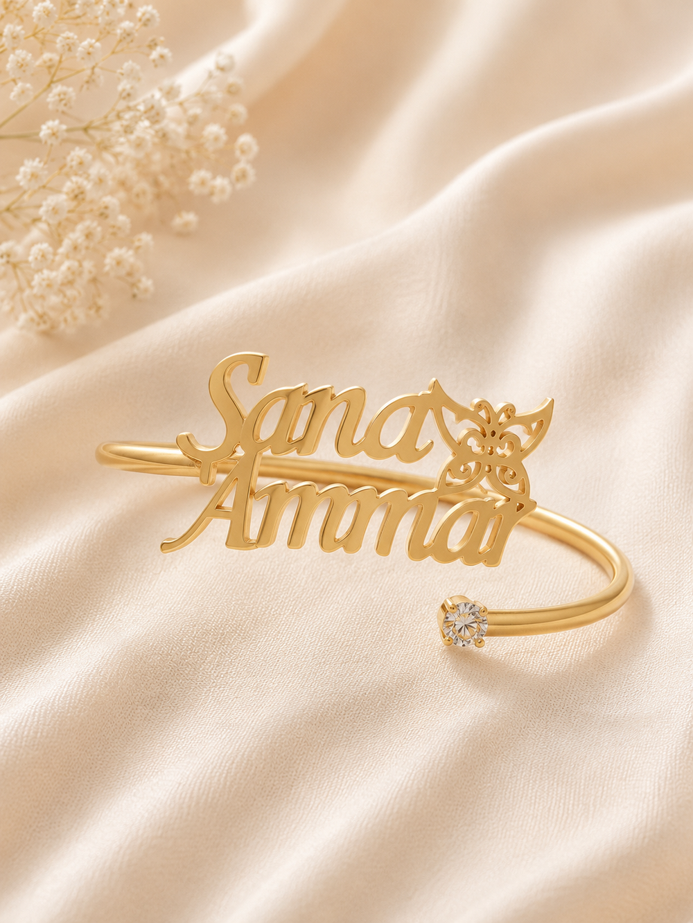 Custom Signature Name Bangle – Elegant Personalized Bangle for Women