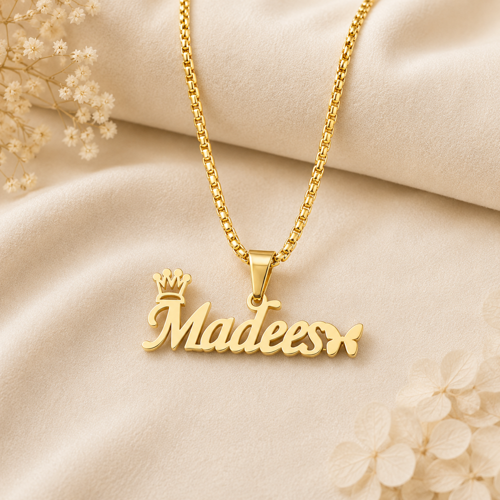 Signature Personalized Necklace – Custom Name Pendant for Women