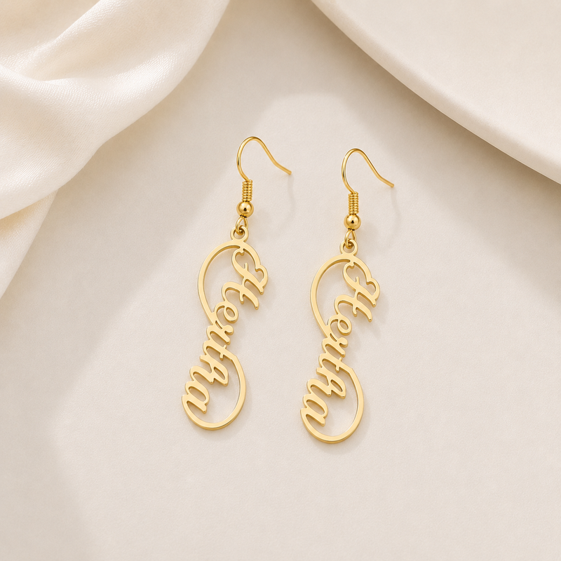 Name Aura Earrings