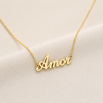 Personalized Single Name Necklace – Custom Gold Necklace for Women