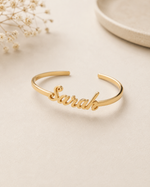 Elegant Signature Name Bangle – Personalized Gold Bangle for Her